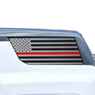 Buy thin-red-line Fits GMC Hummer EV SUV 2024+ Quarter Window American Flag Vinyl Decal Stickers