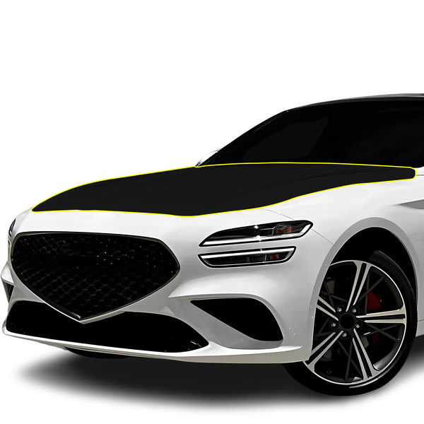 Fits Genesis G70 2019+ Precut Premium Gloss Black Carbon Fiber Hood Paint Protection Film PPF Decal Film Kit