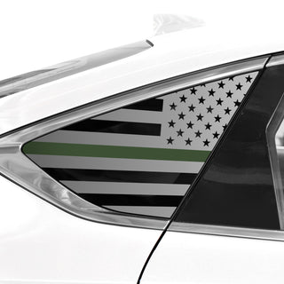 Buy thin-green-line Quarter Window American Flag Vinyl Decal Stickers Fits Genesis G80 2022-2025