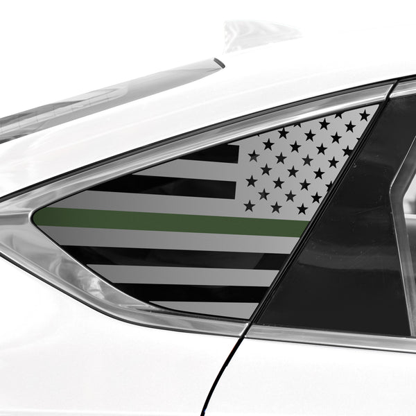 Quarter Window American Flag Vinyl Decal Stickers Fits Genesis G80 2022-2025