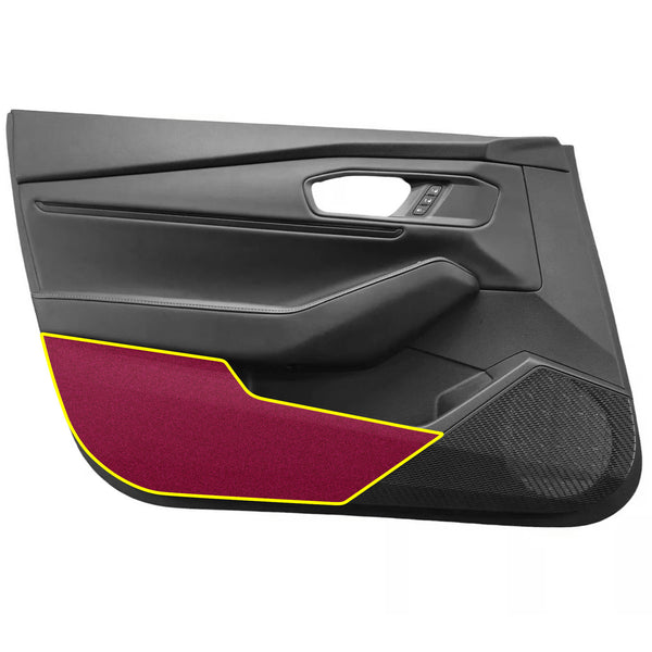 Fits Honda Accord 2023+ Alcantara Anti Kick Door Panel Protection Decal Stickers Overlay, Black Red Pink Yellow Purple