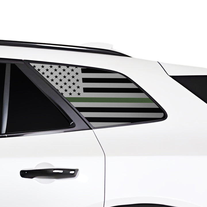 Fits Honda Prologue 2024 - 2025 Quarter Window American Flag Vinyl Decal Stickers - Bogar Tech Designs