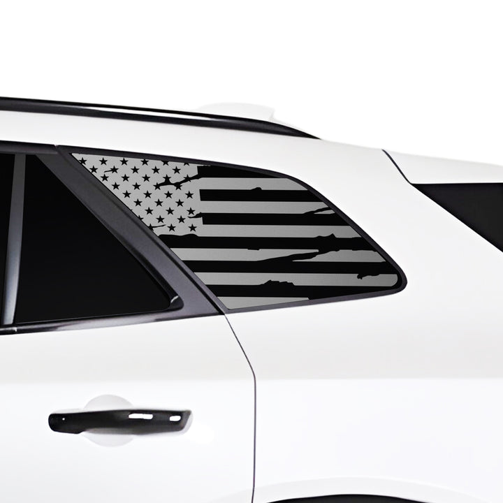 Fits Honda Prologue 2024 - 2025 Quarter Window American Flag Vinyl Decal Stickers - Bogar Tech Designs