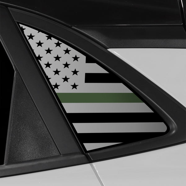 Quarter Window American Flag Vinyl Decal Stickers Fits Hyundai Kona 2018-2023