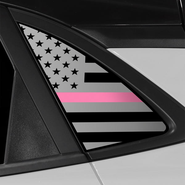 Quarter Window American Flag Vinyl Decal Stickers Fits Hyundai Kona 2018-2023