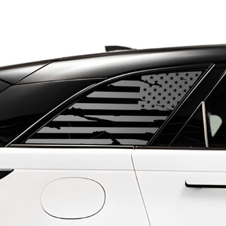 Buy distressed-black Quarter Window American Flag Vinyl Decal Stickers Fits Range Rover Velar 2018+