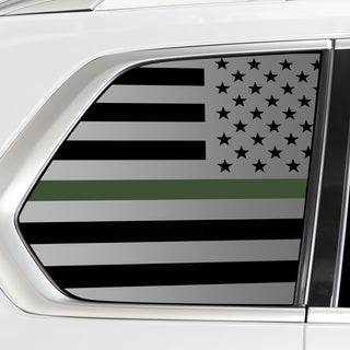 Buy thin-green-line Quarter Window American Flag Vinyl Decal Stickers Fits BMW X7 2019-2022