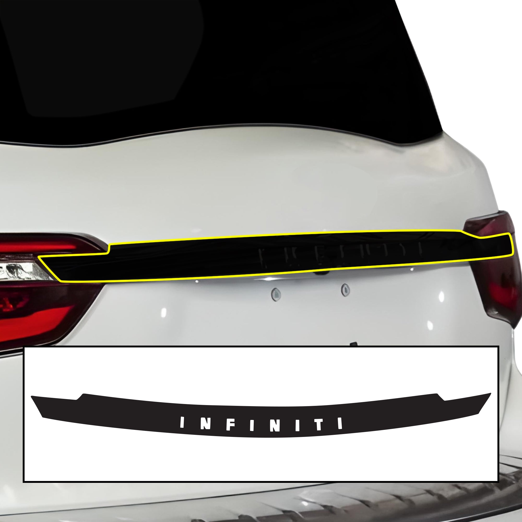 Vinyl Chrome Delete Blackout Decal Stickers Overlay Film Fits Infiniti QX80 - Bogar Tech Designs