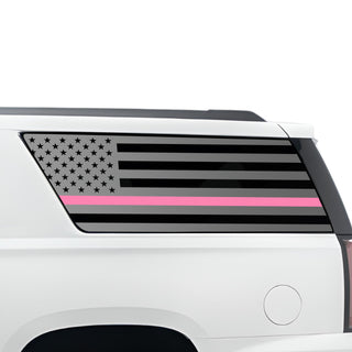 Buy thin-pink-line Quarter Window American Flag Vinyl Decal Stickers Fits GMC Yukon XL 2015-2020