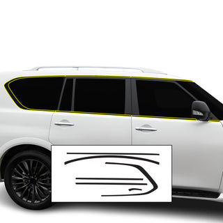 Vinyl Chrome Delete Blackout Decal Stickers Overlay Film Fits Infiniti QX80