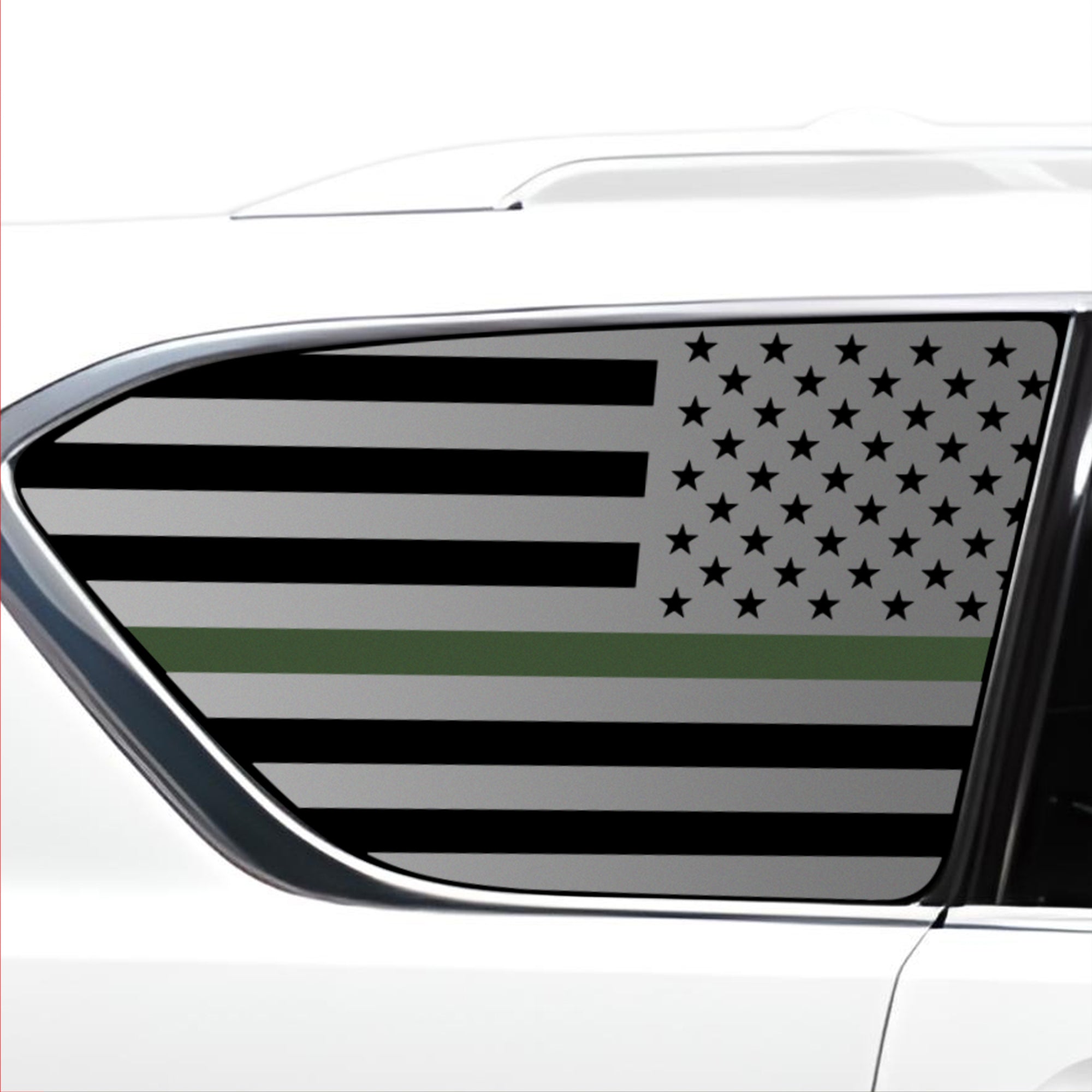 Quarter Window American Flag Vinyl Decal Stickers Fits Infiniti QX80 2017 - 2025 - Bogar Tech Designs