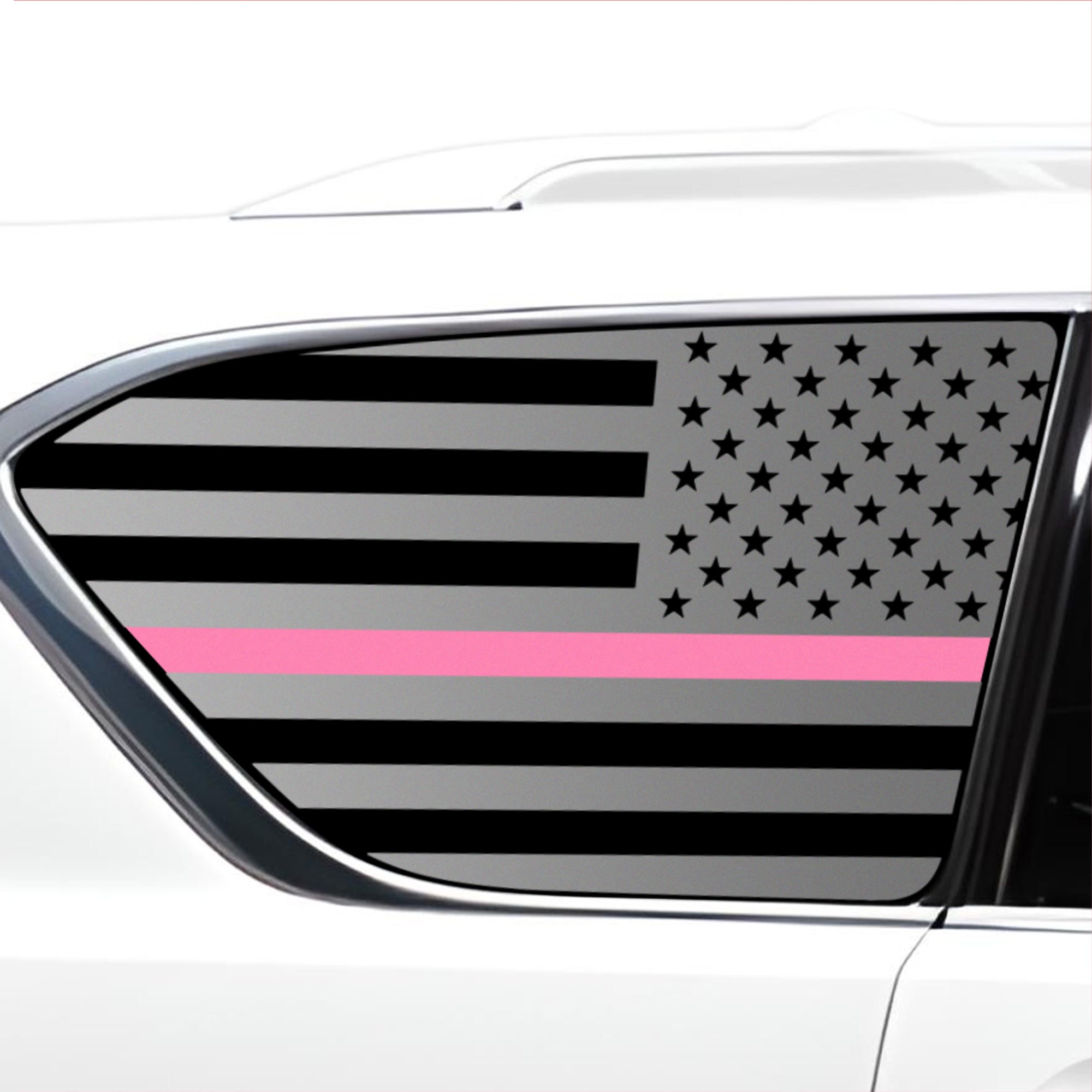 Quarter Window American Flag Vinyl Decal Stickers Fits Infiniti QX80 2017 - 2025 - Bogar Tech Designs
