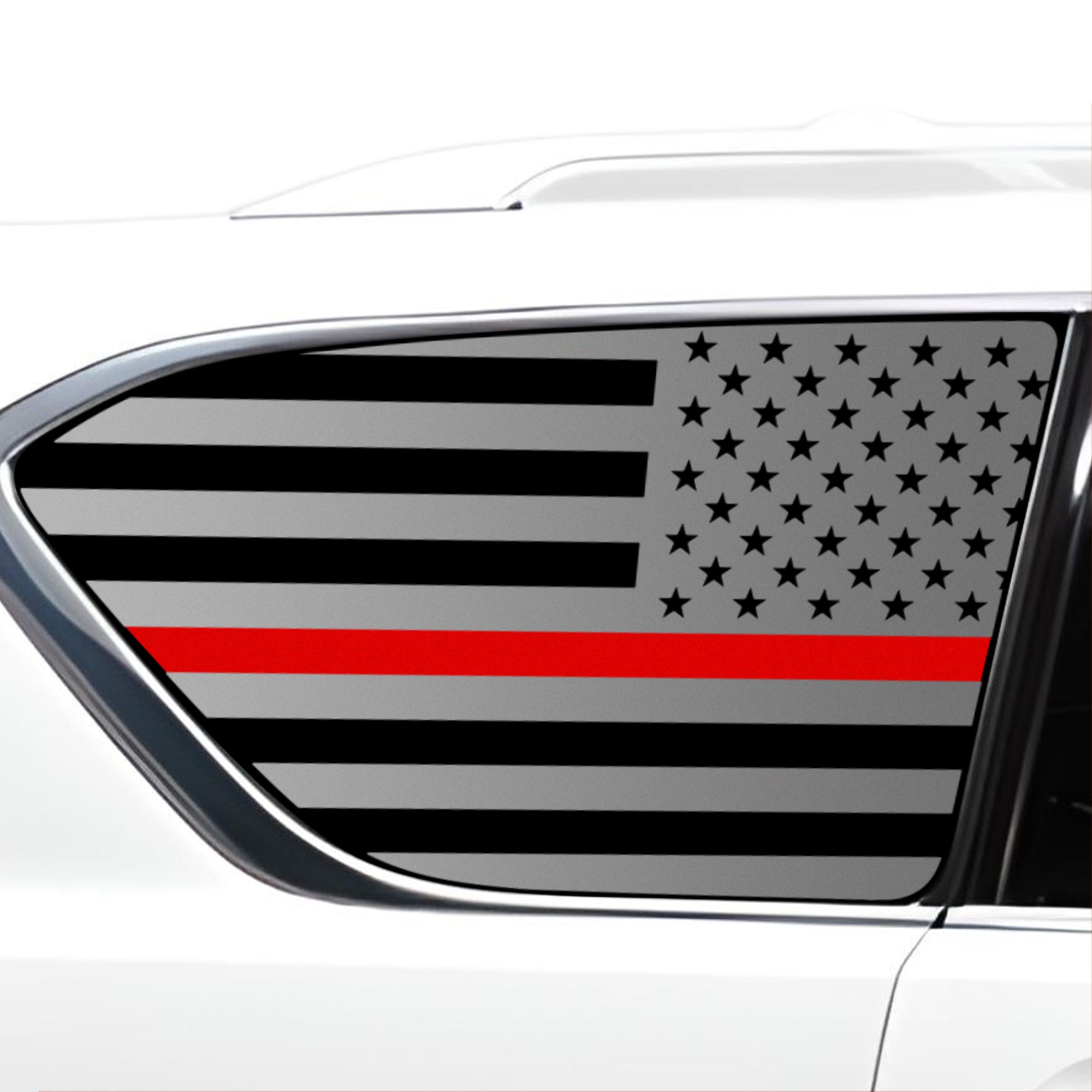 Quarter Window American Flag Vinyl Decal Stickers Fits Infiniti QX80 2017 - 2025 - Bogar Tech Designs