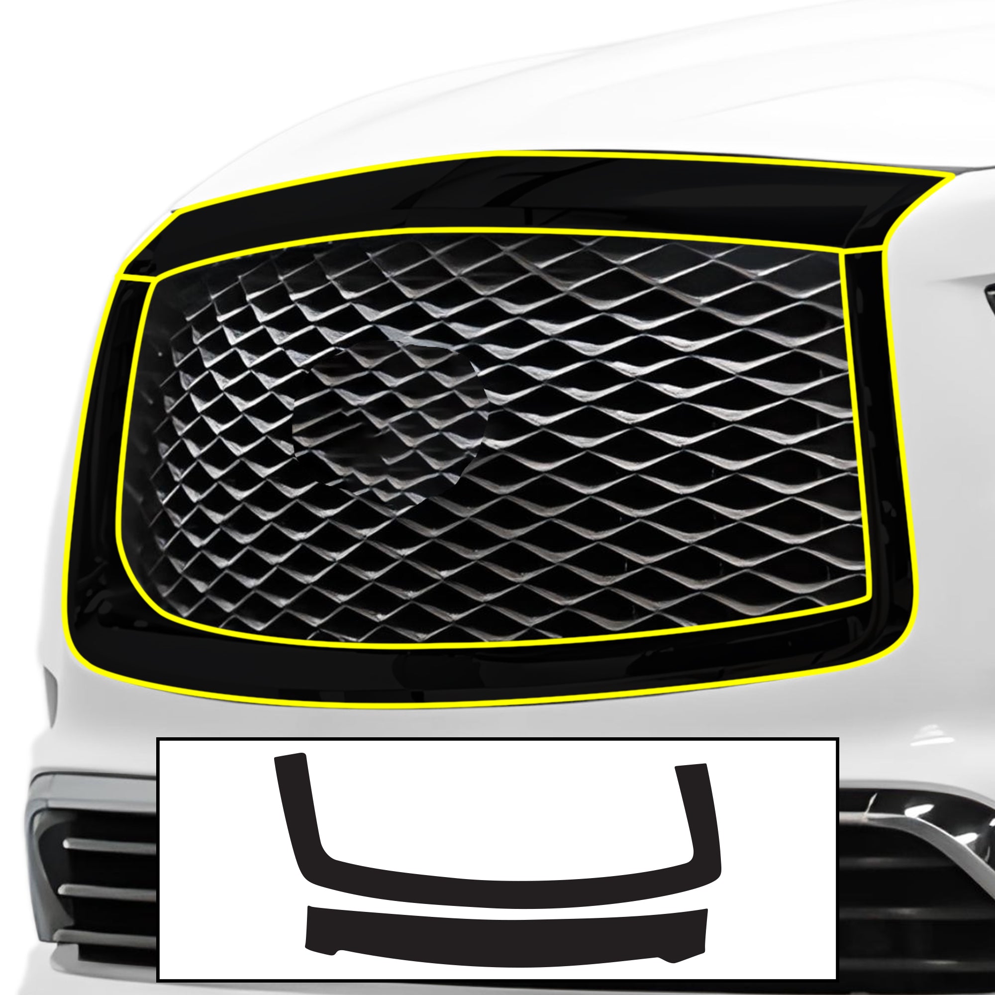 Vinyl Chrome Delete Blackout Decal Stickers Overlay Film Fits Infiniti QX80 - Bogar Tech Designs