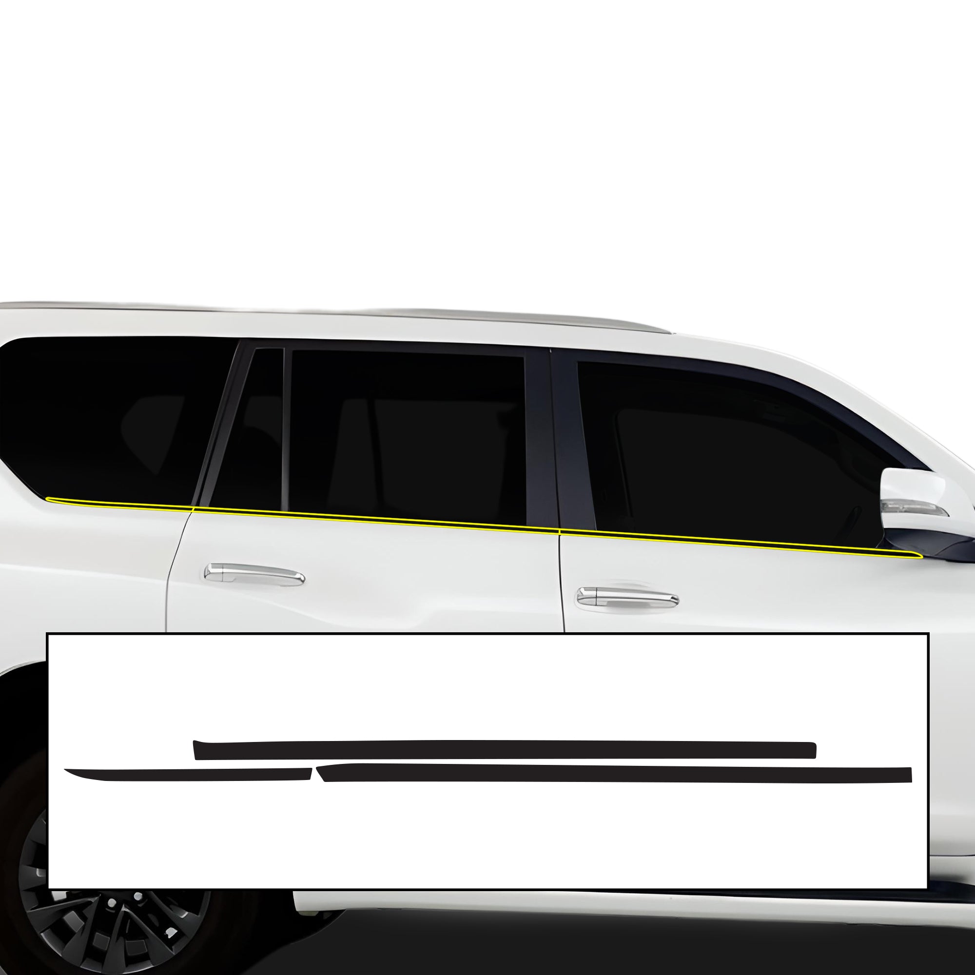 Vinyl Chrome Delete Blackout Decal Stickers Overlay Film Fits Lexus GX 2010 - 2023 - Bogar Tech Designs