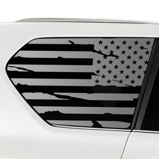 Buy distressed-black Quarter Window American Flag Vinyl Decal Stickers Fits Lexus GX 2018-2023