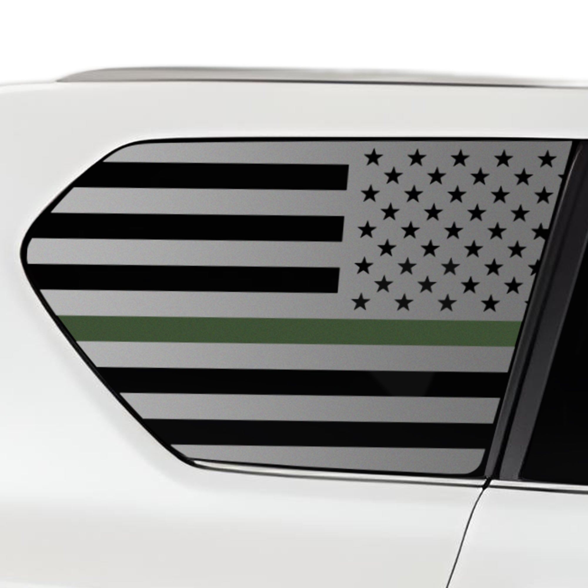 Quarter Window American Flag Vinyl Decal Stickers Fits Lexus GX 2018 - 2023 - Bogar Tech Designs