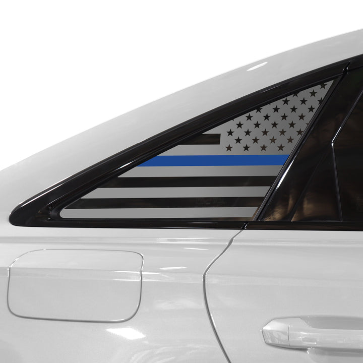 Quarter Window American Flag Vinyl Decal Stickers Fits Audi A6 S6 - Bogar Tech Designs