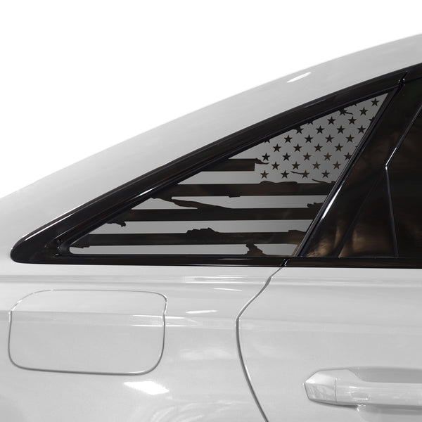 Quarter Window American Flag Vinyl Decal Stickers Fits Audi A6 S6 2019-2024