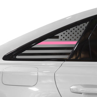 Buy thin-pink-line Quarter Window American Flag Vinyl Decal Stickers Fits Audi A6 S6 2019-2024