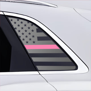 Buy thin-pink-line Quarter Window American Flag Vinyl Decal Stickers Fits Audi Q3 2019-2024