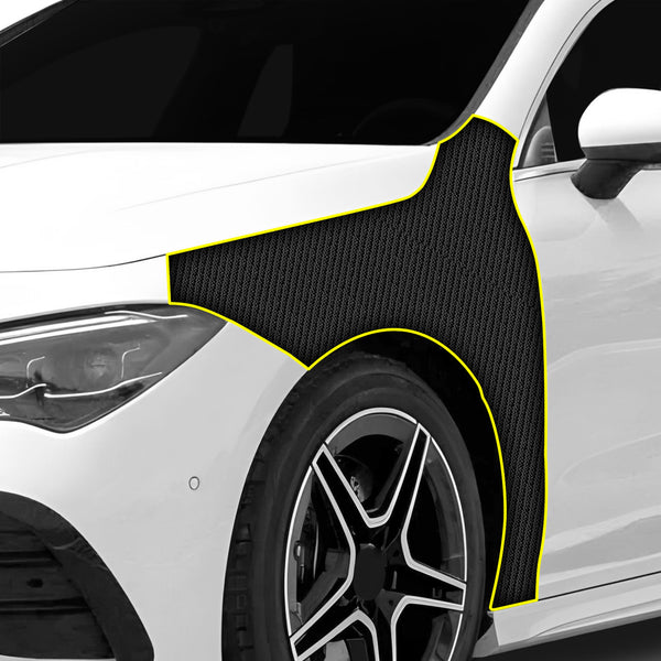 Fits Mercedes Benz CLA Class 2019+ Precut Premium Gloss Black Carbon Fiber Fender Paint Protection Film PPF Decal Film Kit Cover