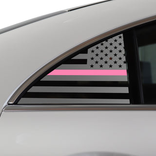 Buy thin-pink-line Quarter Window American Flag Vinyl Decal Stickers Fits Mercedes Benz CLA 2020-2024