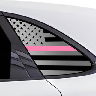 Buy thin-pink-line Quarter Window American Flag Vinyl Decal Stickers Fits Porsche Cayenne SUV 2020+