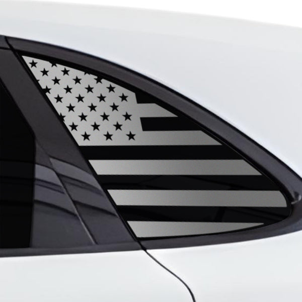 Quarter Window American Flag Vinyl Decal Stickers Fits Porsche Cayenne SUV 2020+