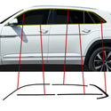Fits Volkswagen Atlas Cross Sport Vinyl Chrome Delete Grille Side Window Rear Blackout Dechrome Decal Stickers Overlay Film 2020-2025