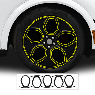 Wheel Rim Vinyl Blackout Chrome Delete Trim Blackout Decal Sticker Film Fits Ford Mustang Mach - E 2021 - 2025 - Bogar Tech Designs