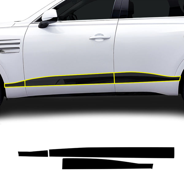 Genesis GV80 SUV Blackout Chrome Delete Kit – Precut Gloss Black Vinyl Overlays Film