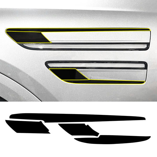 Genesis GV80 SUV Blackout Chrome Delete Kit – Precut Gloss Black Vinyl Overlays Film