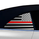 Fits BMW 4 Series Convertible 2021+ Quarter Window American Flag Vinyl Decal Stickers