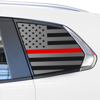 Buy thin-red-line Quarter Window American Flag Vinyl Decal Stickers Fits Mazda Cx-50 2022+