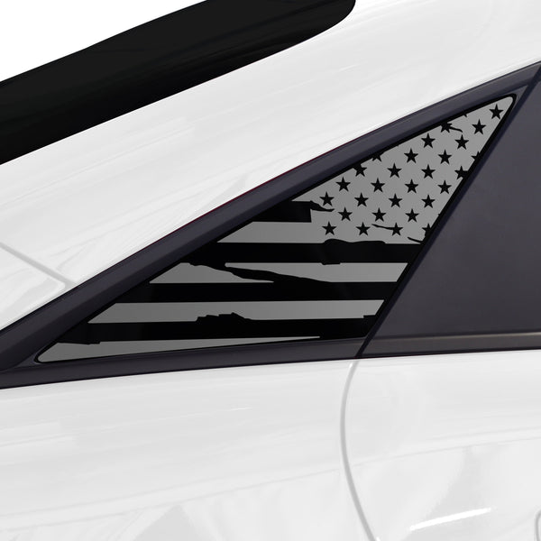 Quarter Window American Flag Vinyl Decal Stickers Fits Hyundai Ioniq 6 2023+