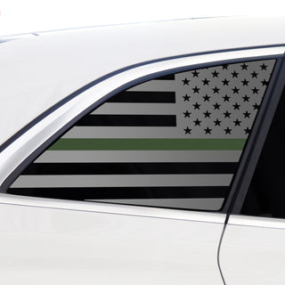 Buy thin-green-line Quarter Window American Flag Vinyl Decal Stickers Fits Mercedes Benz EQS 2022+