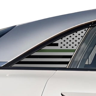 Buy thin-green-line Fits Lucid Air 2023+ Quarter Window American Flag Vinyl Decal Stickers