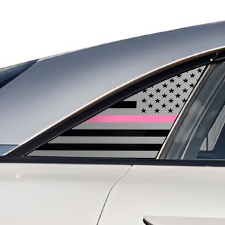 Buy thin-pink-line Fits Lucid Air 2023+ Quarter Window American Flag Vinyl Decal Stickers