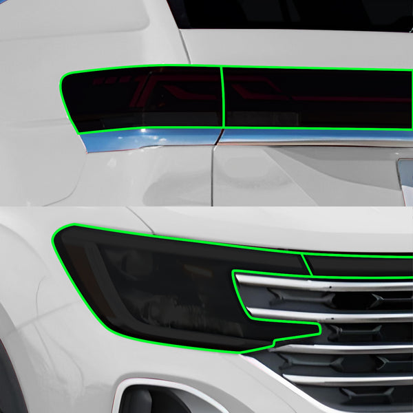 Volkswagen Atlas 2024–2026 Dark Smoke Headlight & Taillight Tint Kit – Precut Vinyl Lens Overlays