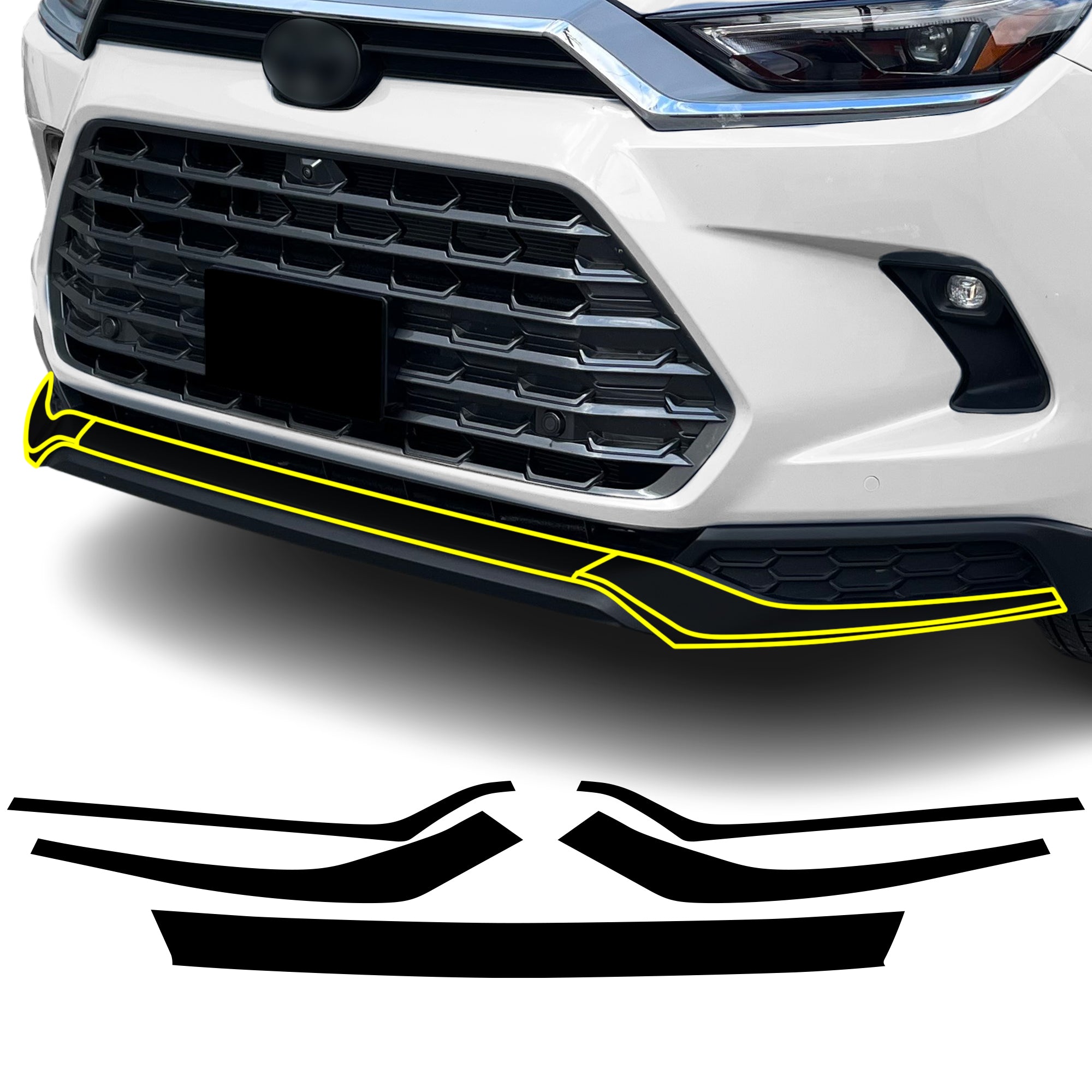 Toyota Grand Highlander 2024-2026 Blackout Chrome Delete Kit - Precut Gloss Black Vinyl Overlays