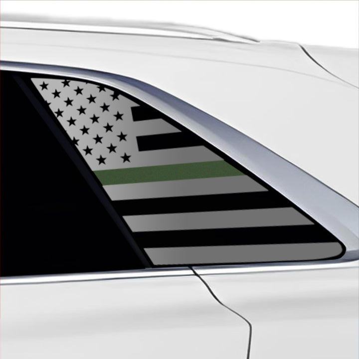 Quarter Window American Flag Vinyl Decal Stickers Fits Audi Q8 2023 - 2025 - Bogar Tech Designs