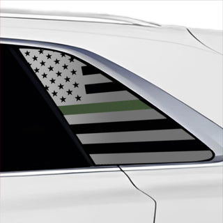 Buy thin-green-line Quarter Window American Flag Vinyl Decal Stickers Fits Audi Q8 2023+