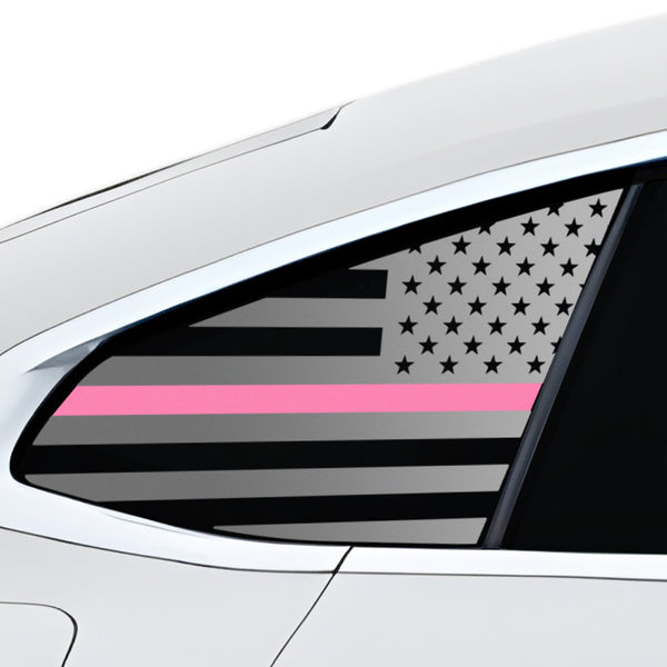 Fits BMW i4 2022+ Quarter Window American Flag Vinyl Decal Stickers