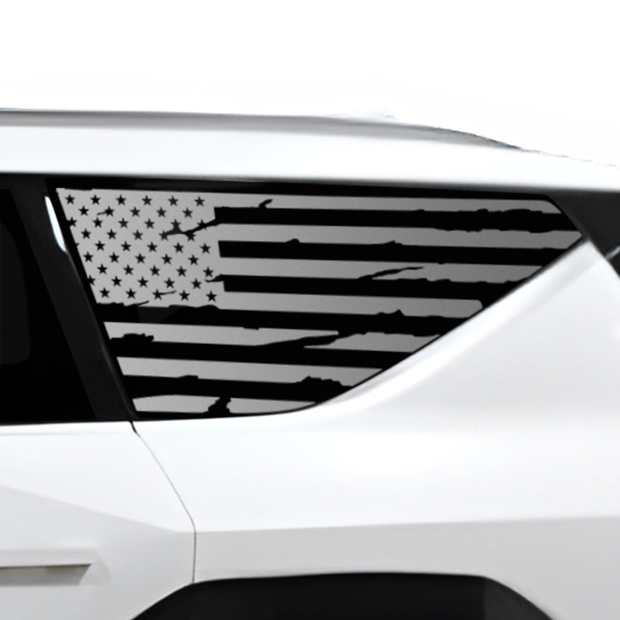 Fits KIA EV9 2024 - 2025 Quarter Window American Flag Vinyl Decal Stickers - Bogar Tech Designs