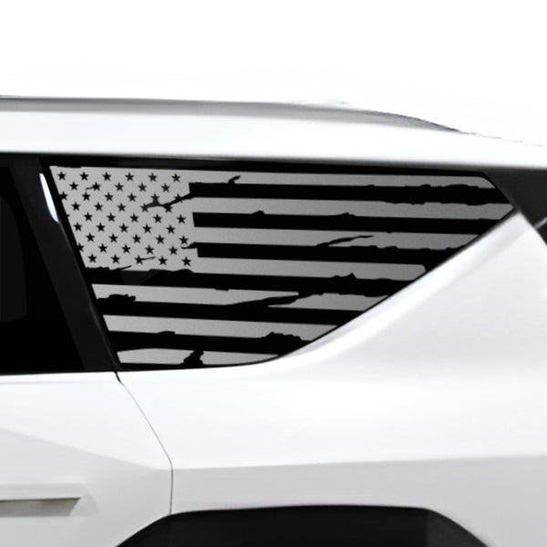 Fits KIA EV9 2024+ Quarter Window American Flag Vinyl Decal Stickers