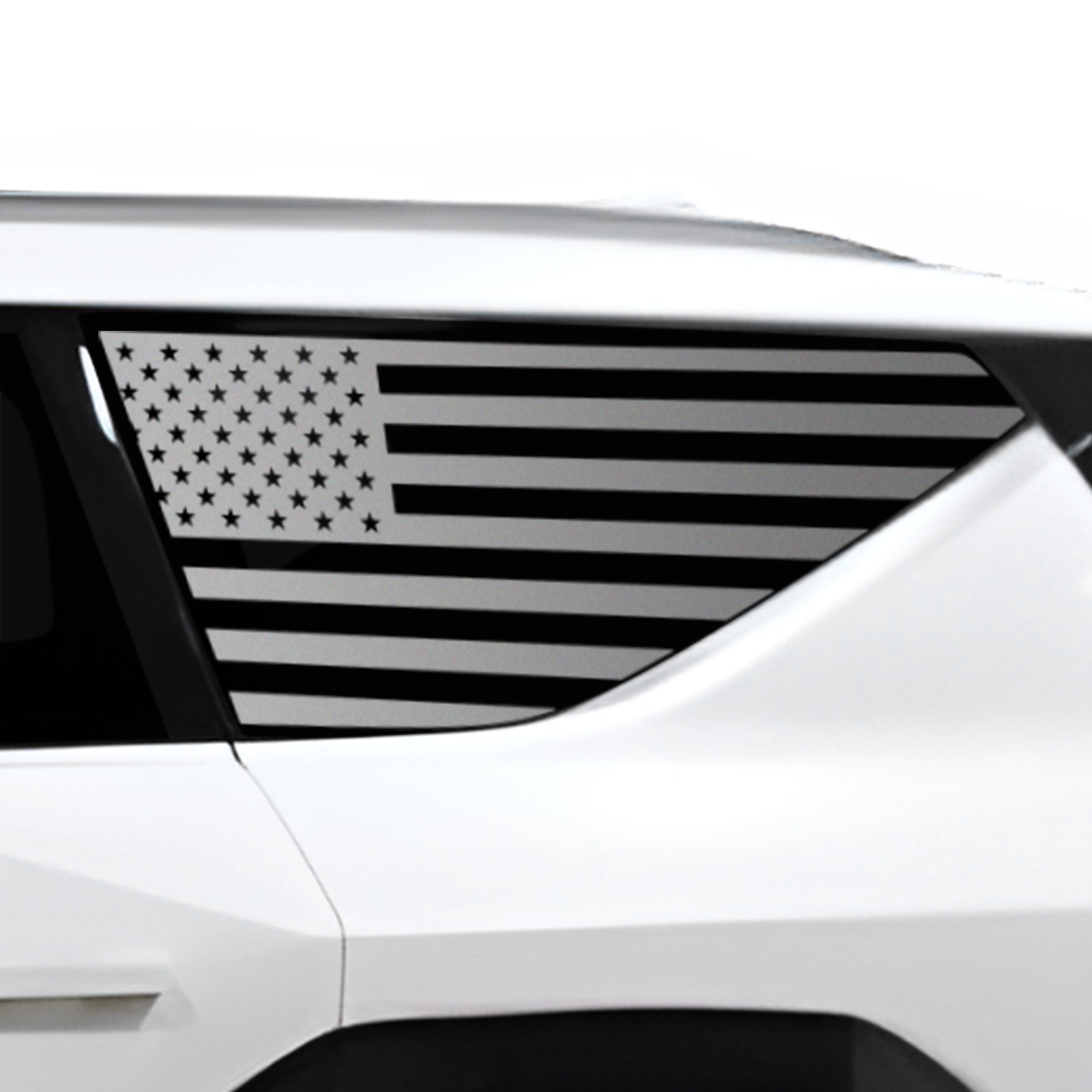 Fits KIA EV9 2024 - 2025 Quarter Window American Flag Vinyl Decal Stickers - Bogar Tech Designs