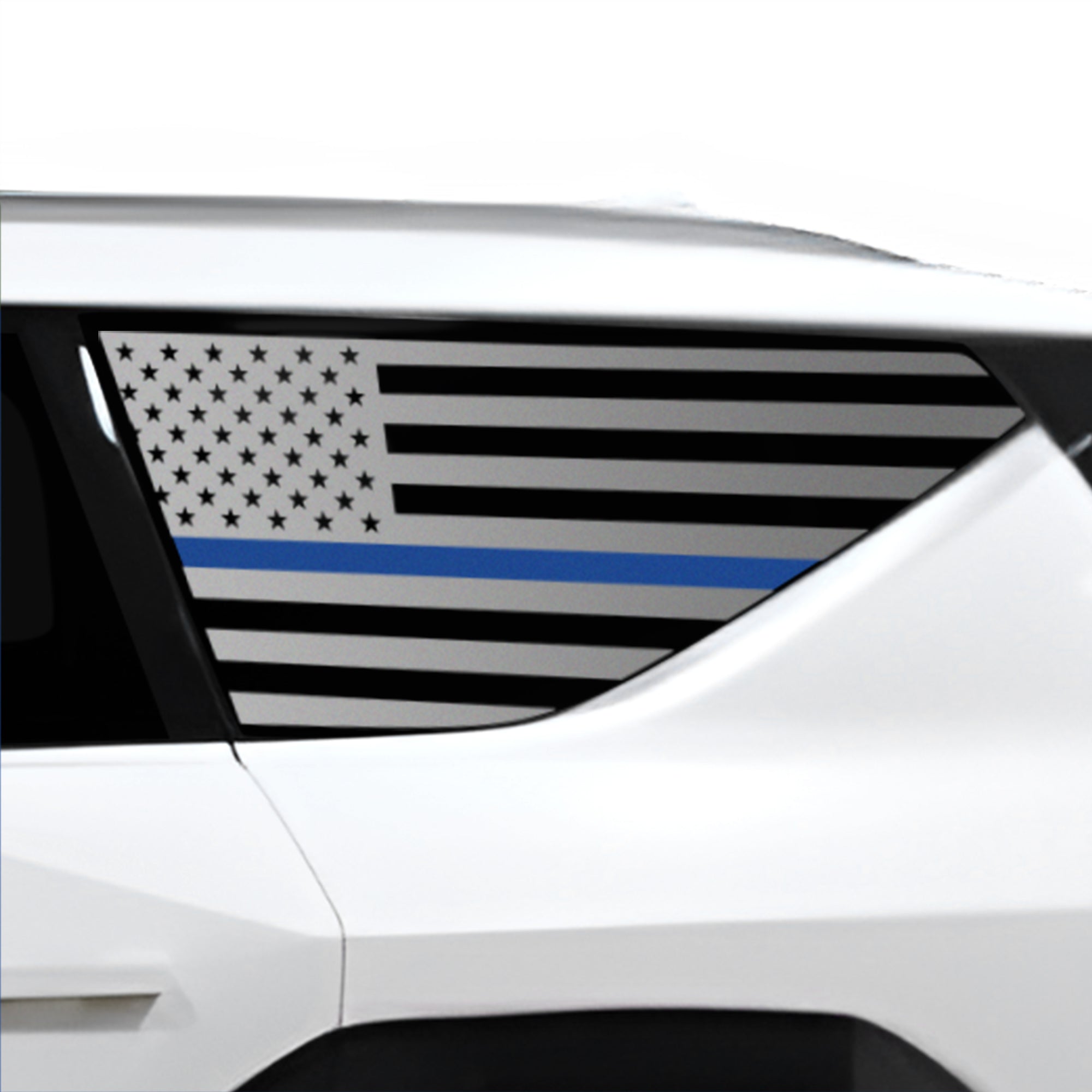 Fits KIA EV9 2024 - 2025 Quarter Window American Flag Vinyl Decal Stickers - Bogar Tech Designs