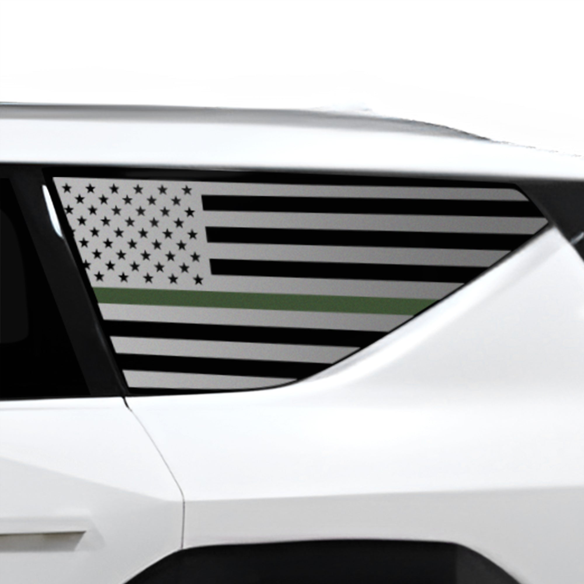 Fits KIA EV9 2024 - 2025 Quarter Window American Flag Vinyl Decal Stickers - Bogar Tech Designs