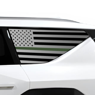 Buy thin-green-line Fits KIA EV9 2024+ Quarter Window American Flag Vinyl Decal Stickers